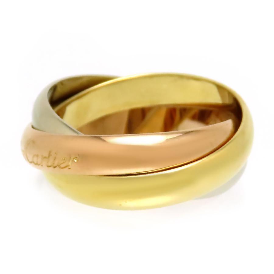美品✨カルティエ トリニティリング 750 指輪 k18 #51 Cartier（カルティエ） トリニティ リング #51 750 (K18YG K18WG K18PG