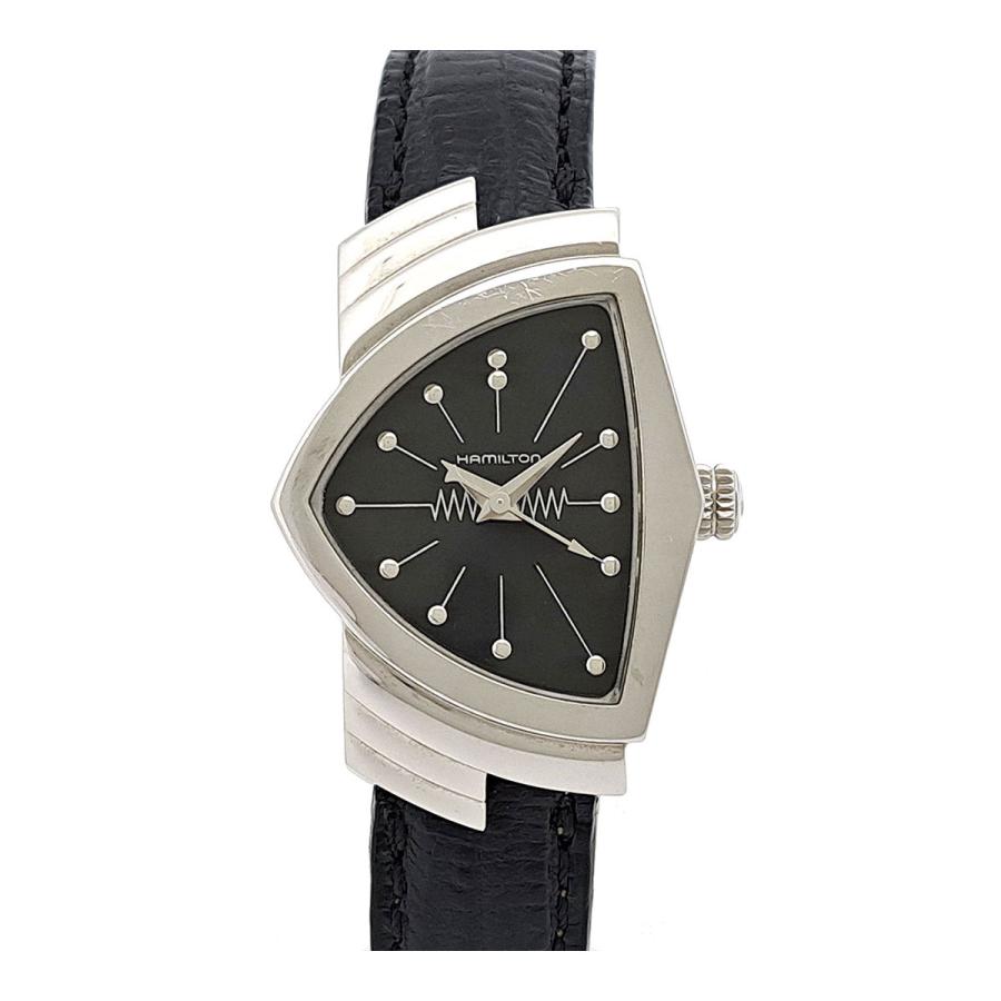 HAMILTON ハミルトン ベンチュラ H242111 腕時計レディース クオーツ ブラック文字盤 稼働品 【中古品】 22603R51 Hamilton - HAMILTON ハミルトン ベンチュラ H242111 腕時計レディース