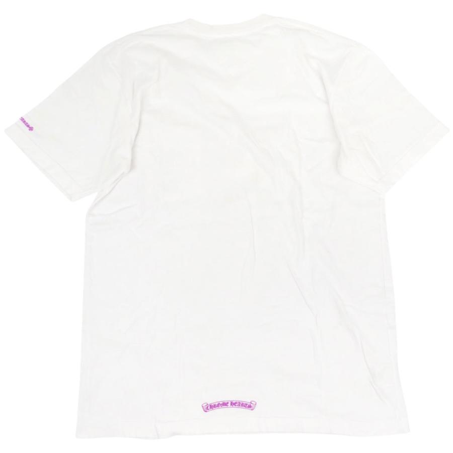クロムハーツ ネック ロゴ プリント Tシャツ メンズ ホワイト CHROME