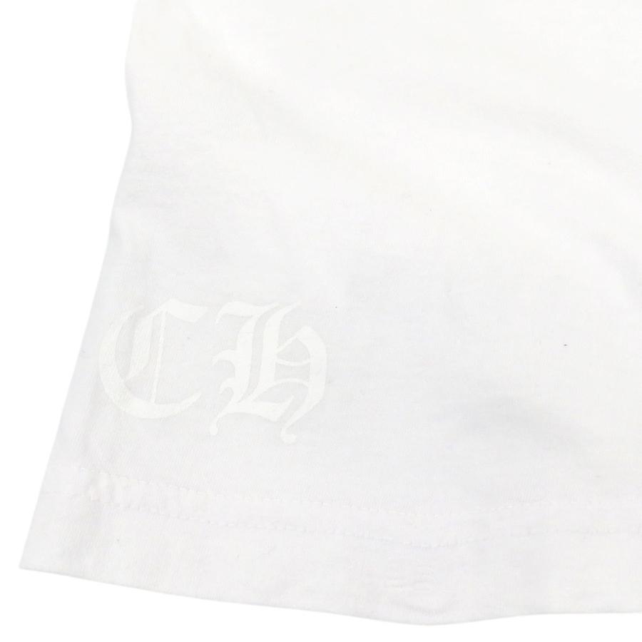 クロムハーツ ネック ロゴ プリント Tシャツ メンズ ホワイト CHROME