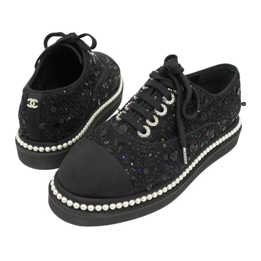 CHANEL（シャネル） ココマーク スパンコール ローカットスニーカー