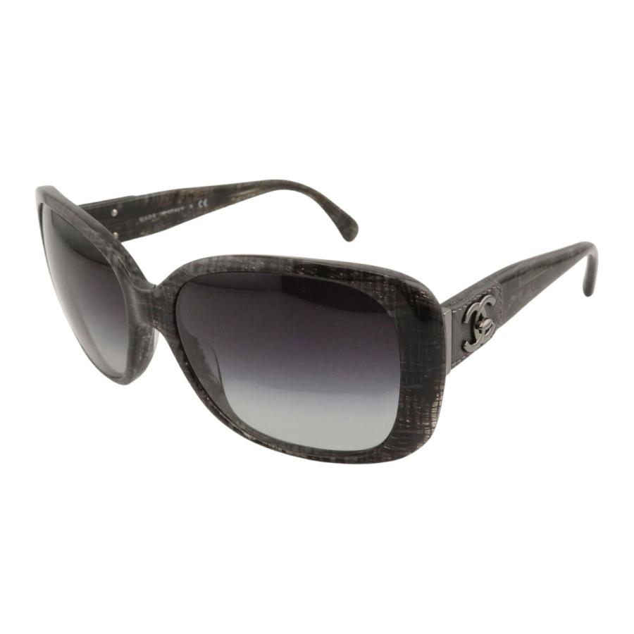 シャネル ココマーク ターンロック モチーフ サングラス ユニセックス ブラック グレー CHANEL 【中古】 【アパレル・小物】 CHANEL（シャネル） ココマーク ターンロック モチーフ サングラス