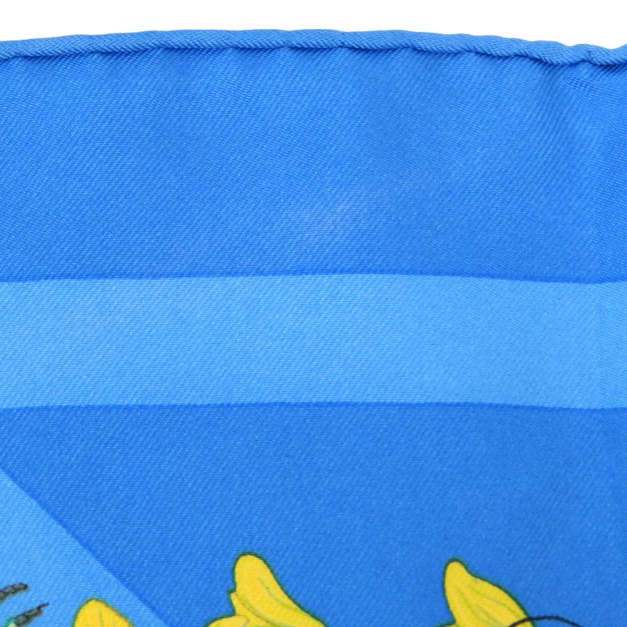 HERMES（エルメス） カレ 90 LA PRAIRIE 草原 ユニセックス ブルー