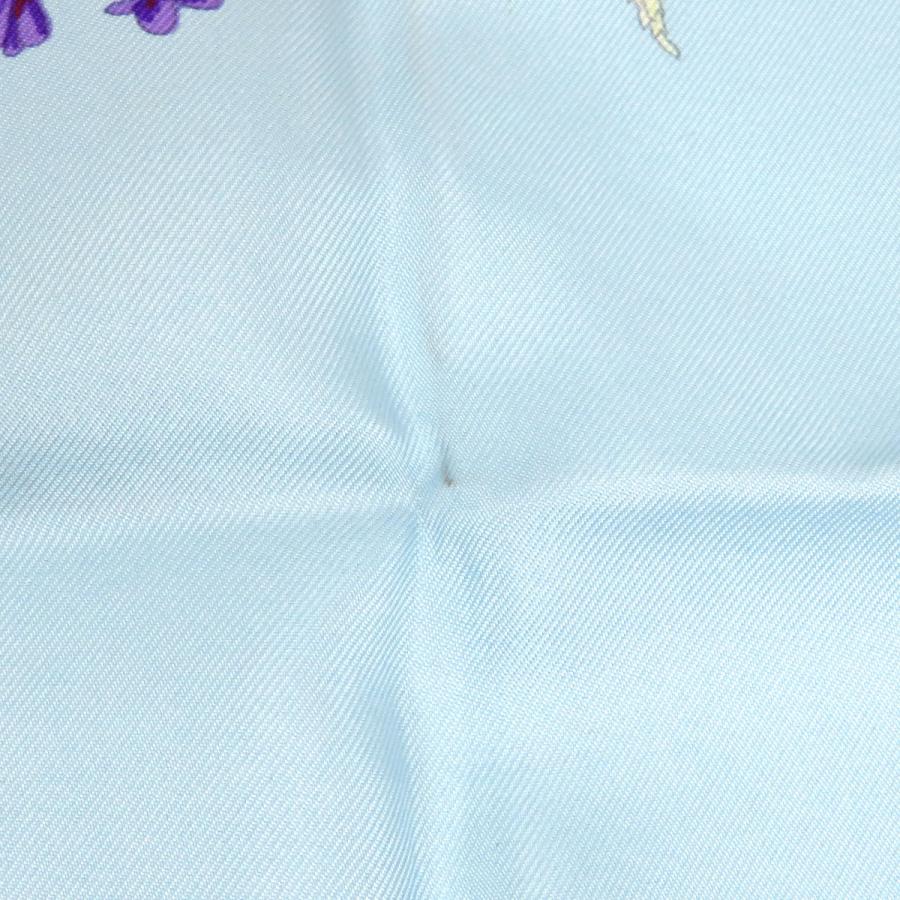 HERMES（エルメス） カレ 90 LA PRAIRIE 草原 ユニセックス ブルー