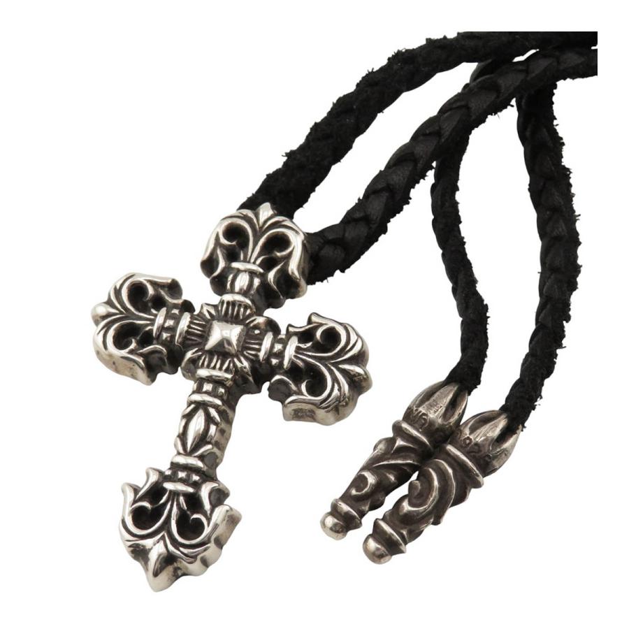 クロムハーツ フィリグリー クロス XS レザーブレイド ネックレス