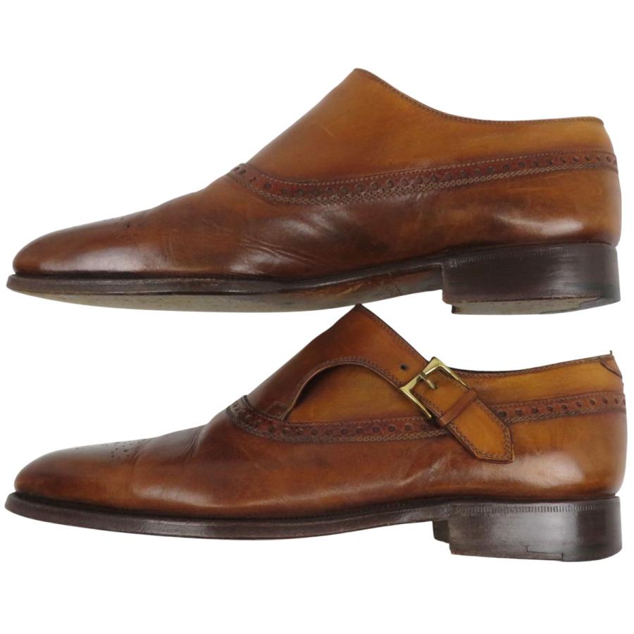 ベルルッティ モンクストラップ レザー シューズ メンズ ブラウン