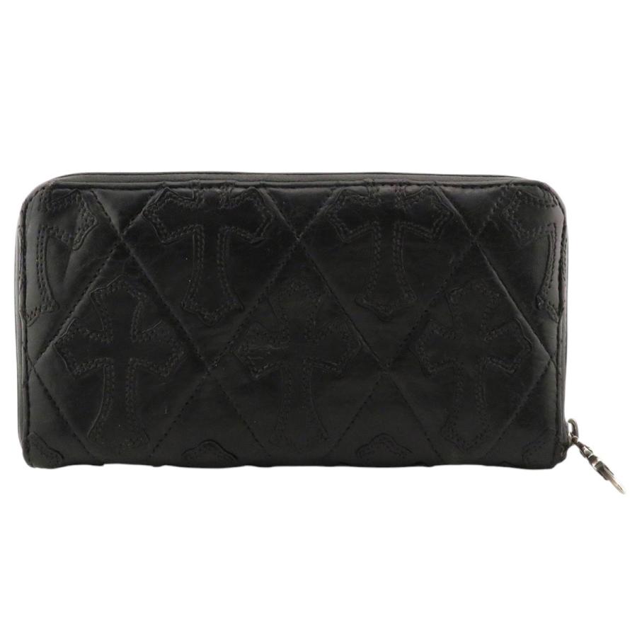 クロムハーツ セメタリークロス キルティング レザー ウォレット ユニ