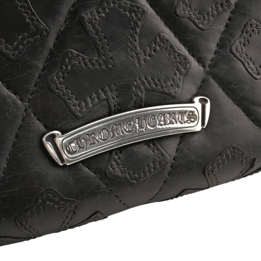 クロムハーツ セメタリークロス キルティング レザー ウォレット ユニ