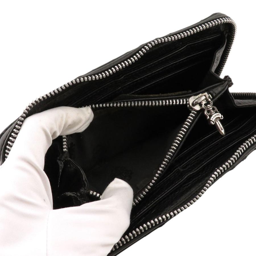 クロムハーツ セメタリークロス キルティング レザー ウォレット ユニ