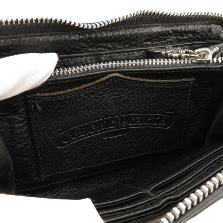 クロムハーツ セメタリークロス キルティング レザー ウォレット ユニ