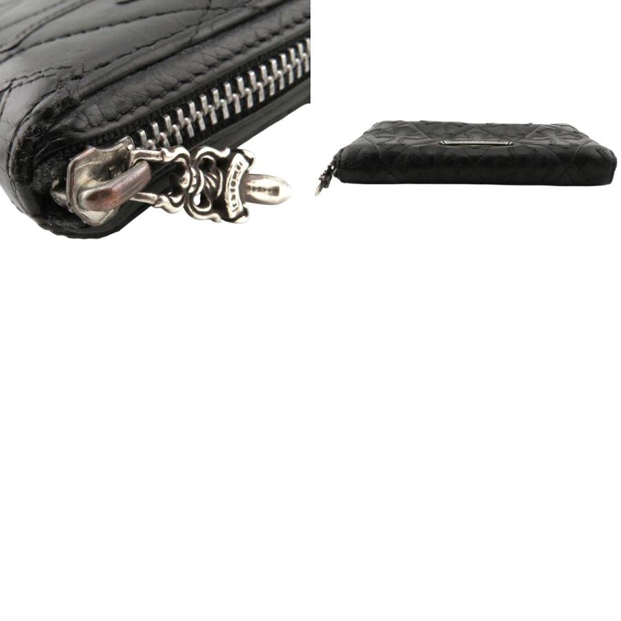 クロムハーツ セメタリークロス キルティング レザー ウォレット ユニ