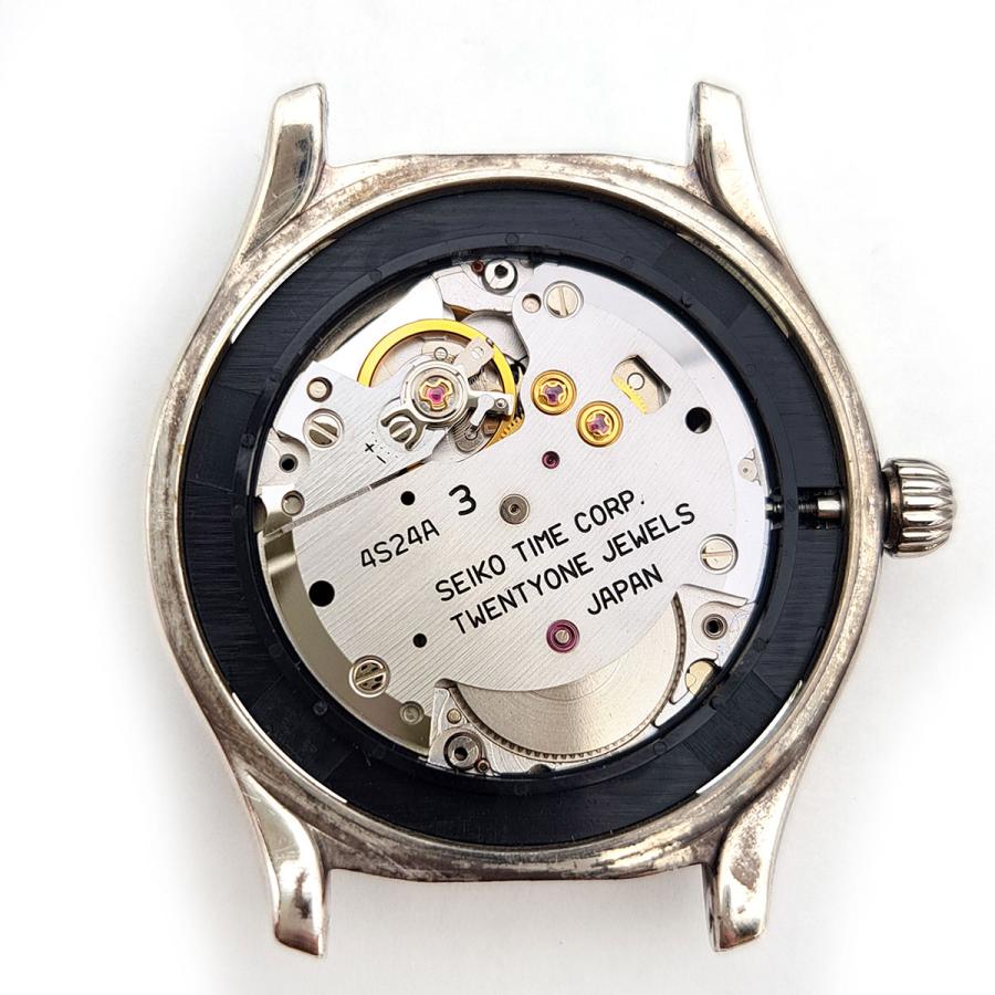 SEIKO（セイコー） ローレル 琺瑯ダイヤル シルバー925 4S24-0040 手