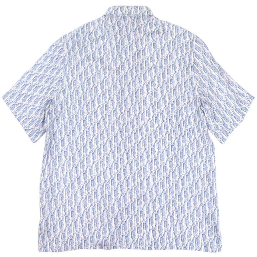 ディオール オブリーク ショートスリーブ シルク シャツ ディオールオム 193C545A5872 メンズ ブルー Dior 中古 【アパレル・小物】の画像
