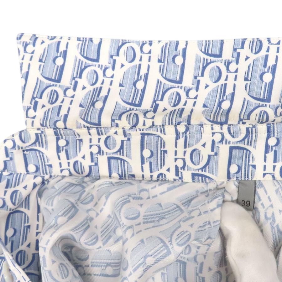 ディオール オブリーク ショートスリーブ シルク シャツ ディオールオム 193C545A5872 メンズ ブルー Dior 中古 【アパレル・小物】の画像
