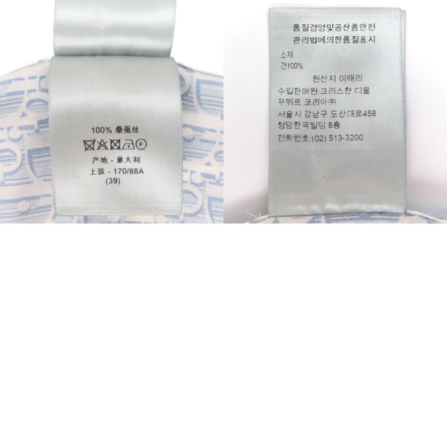 ディオール オブリーク ショートスリーブ シルク シャツ ディオールオム 193C545A5872 メンズ ブルー Dior 中古 【アパレル・小物】の画像