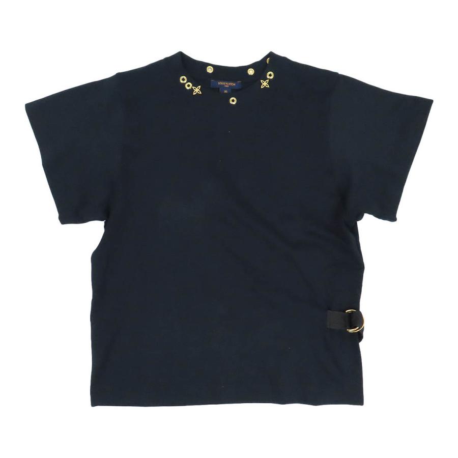 ルイヴィトン 19SS RW191W JG2  ブラック サイドストラップTシャツ XS LOUIS VUITTON（ルイ・ヴィトン） サイドストラップ Tシャツ RW191W