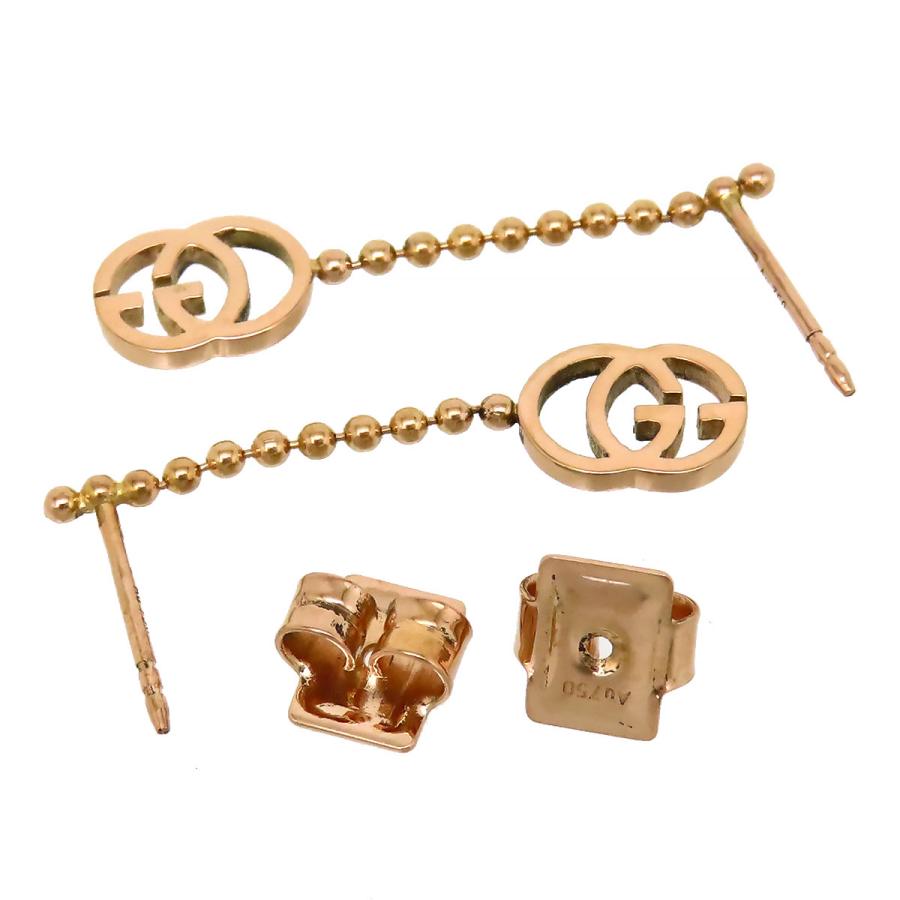 GUCCI（グッチ） GGランニング チェーン ピアス Au750 (K18PG