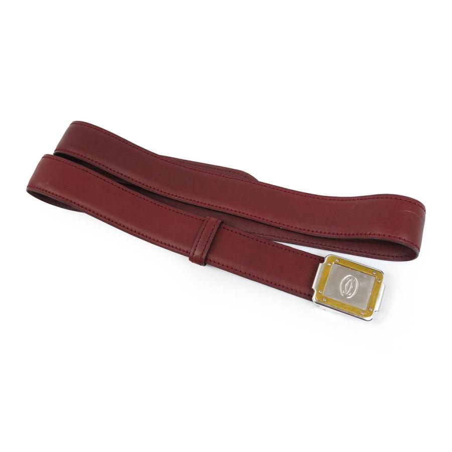Cartier カルティエ サントス マストライン レザー ベルト ボルドー Cartier（カルティエ） マストライン サントス ベルト レザー メタル