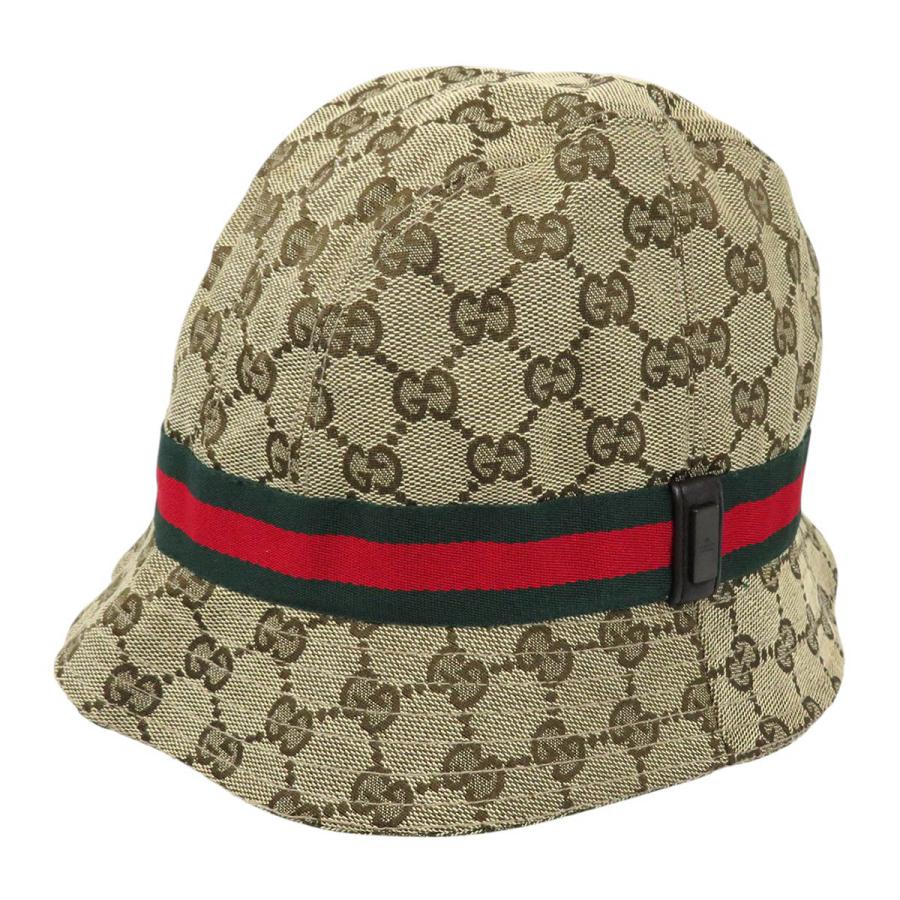 【美品✨】GUCCI グッチ GGキャンバス シェリーライン バケットハット GUCCI（グッチ） GGキャンバス バケットハット シェリーライン ユニ