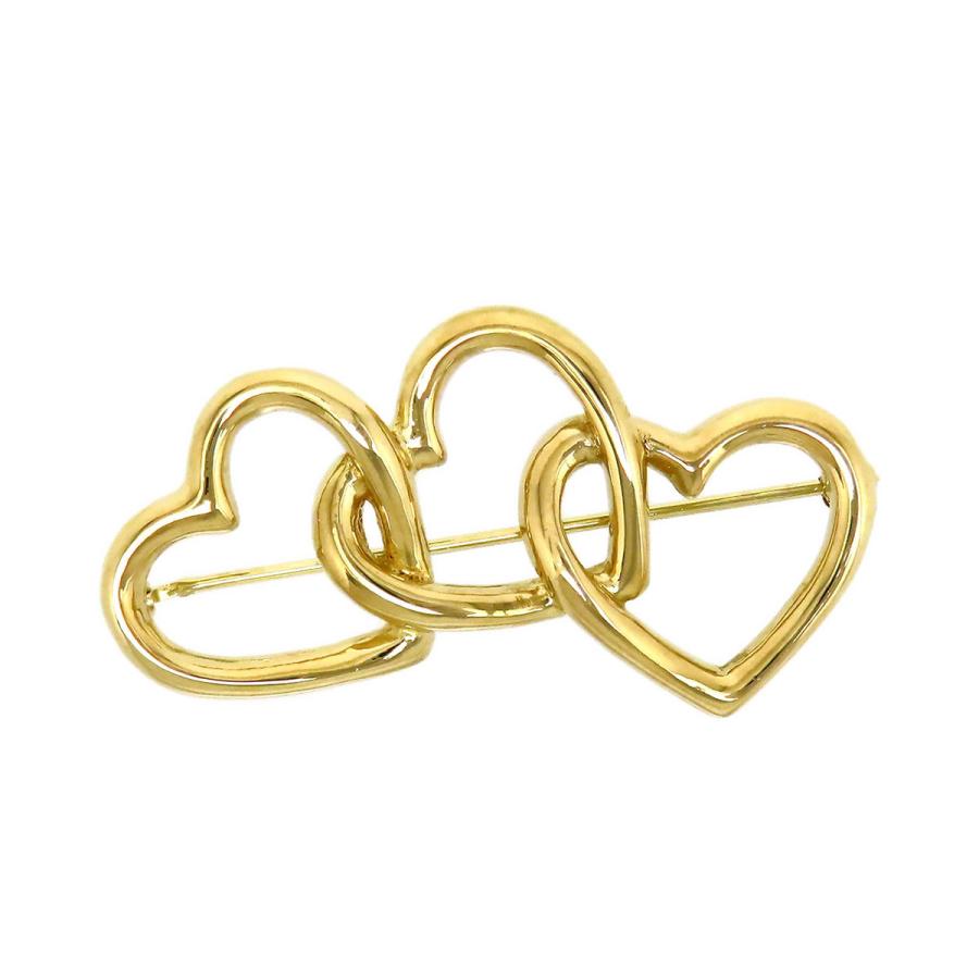 Tiffany&Co. ティファニー トリプルハートブローチ 箱付 TIFFANY&Co.（ティファニー） トリプルハート ブローチ 18K (K18YG