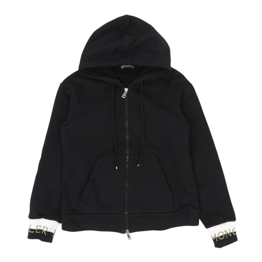 モンクレール MAGLIA CARDIGAN ロゴパーカー 黒 Sサイズ MONCLER（モンクレール） MAGLIA CARDIGAN ジップパーカー ブラック