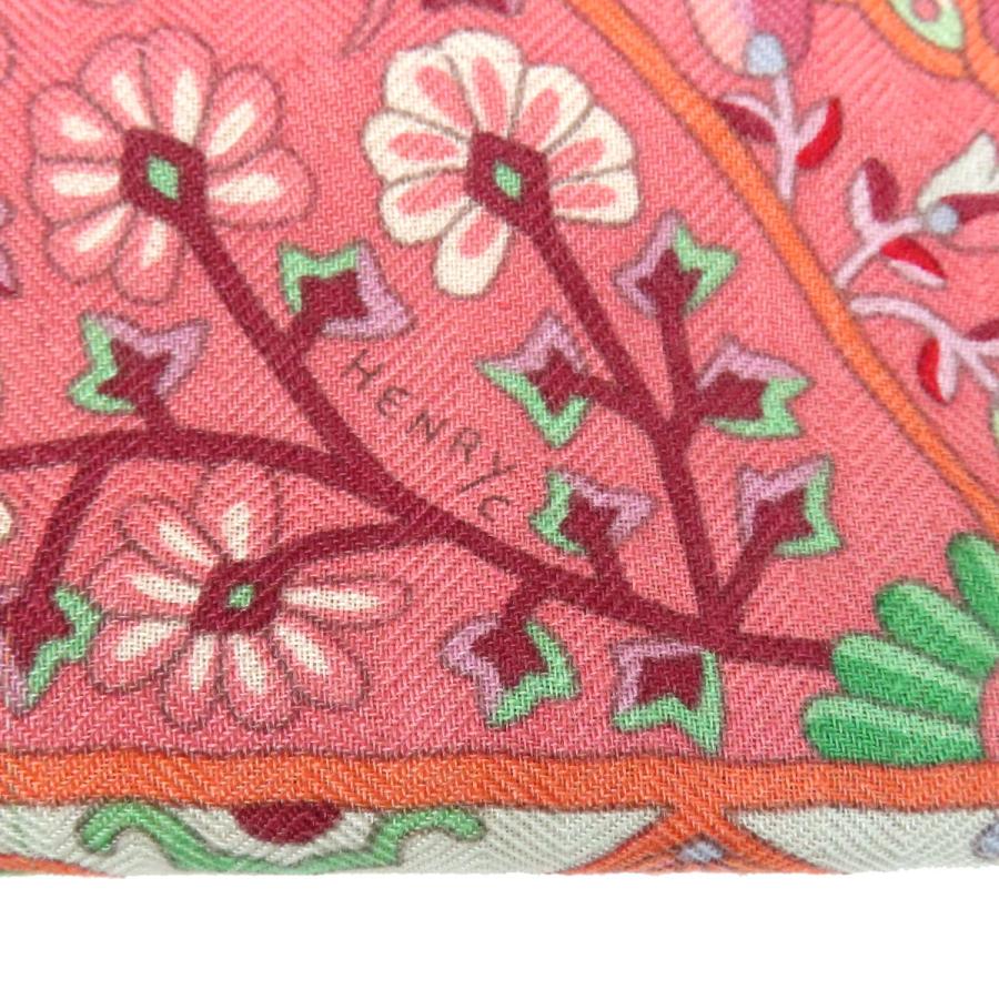 エルメス カレジェアン 花咲く鳥たちの国で ショール Au Pays des Oiseaux Fleurs ユニセックス ベージュ マルチカラー HERMES 【中古】 【アパレル・小物】 HERMES - エルメス カレジェアン 花咲く鳥たちの国で ショール Au Pays