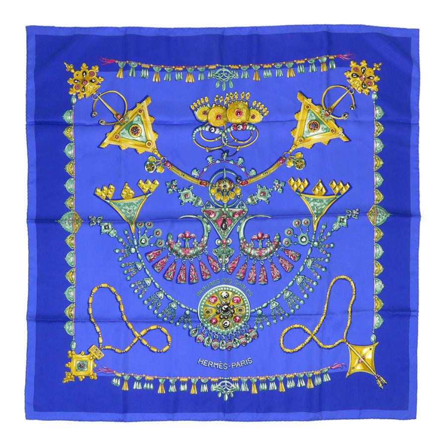 HERMES エルメス カレ90 砂漠のアクセサリー スカーフ タグなし HERMES（エルメス） カレ 90 PARURES DES SABLES 砂漠のアクセサリー