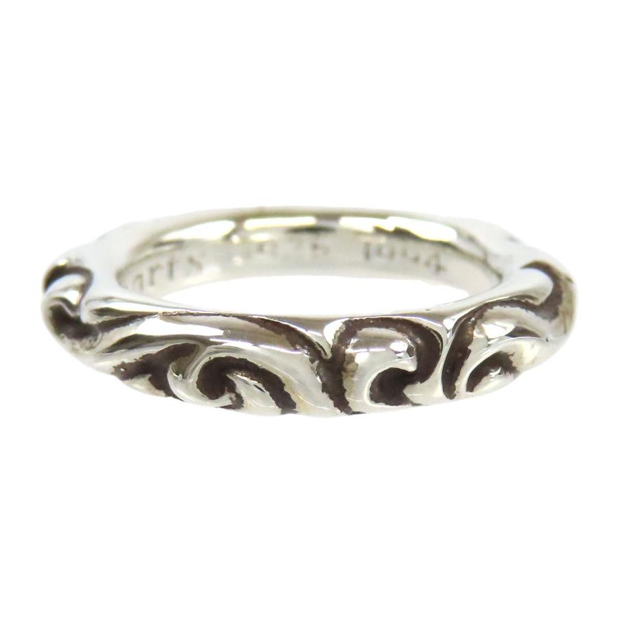 クロムハーツ スクロール バンド リング 17号 SV925 ユニセックス 