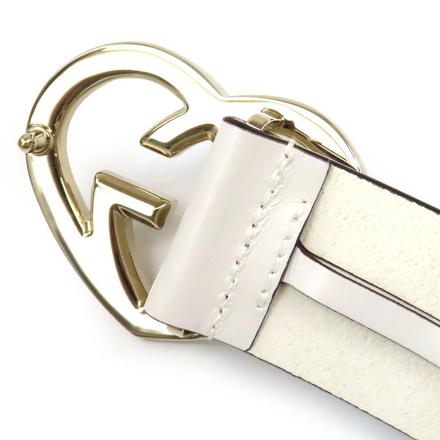 グッチ ハート インターロッキングG ベルト 245856 ユニセックス ホワイト GUCCI 【中古】 【アパレル・小物】 グッチ ハート インターロッキングG ベルト 245856 ユニセックス