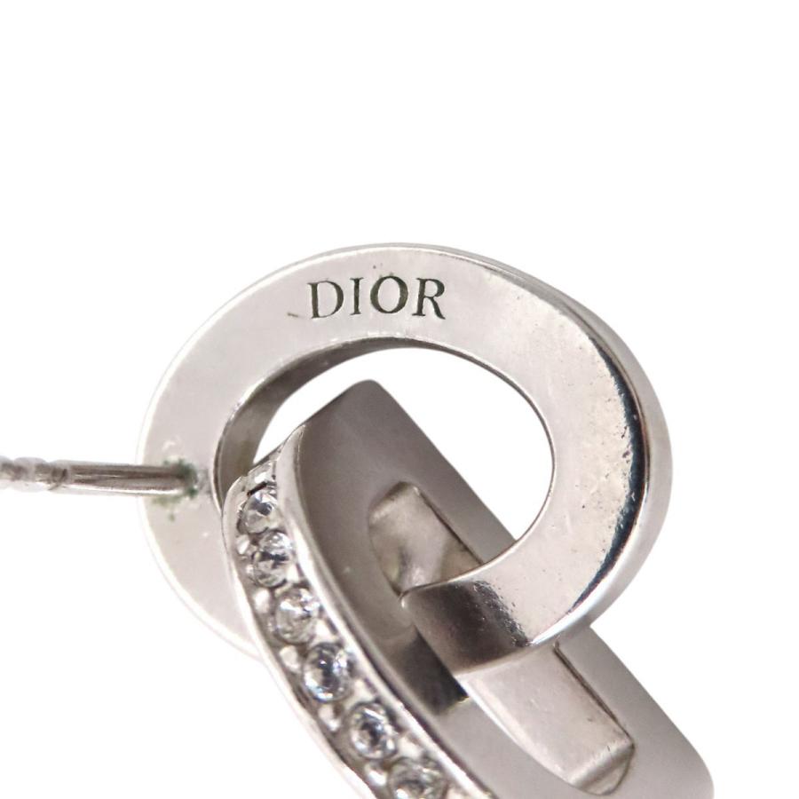 ディオール CD LOCK ピアス メタル ラインストーン ユニセックス Dior