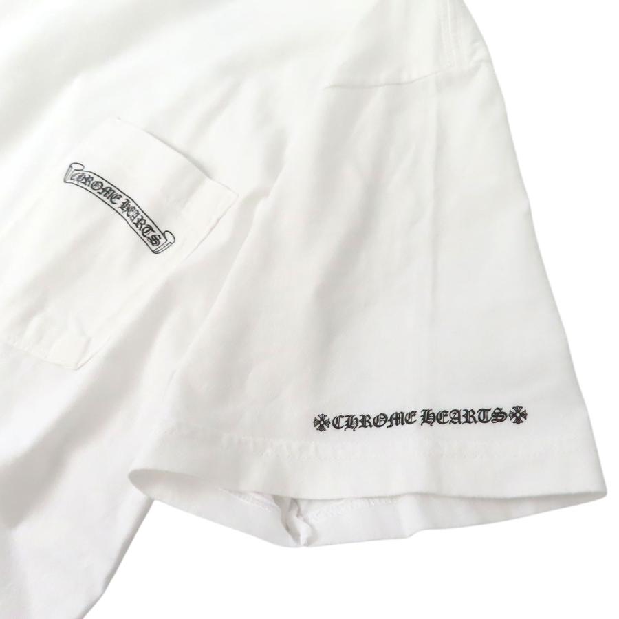 クロムハーツ スクロールラベル プリント Tシャツ メンズ ホワイト 
