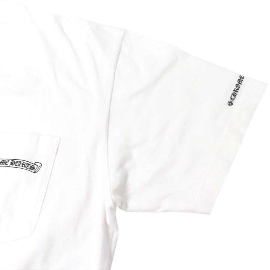 クロムハーツ スクロールラベル プリント Tシャツ メンズ ホワイト