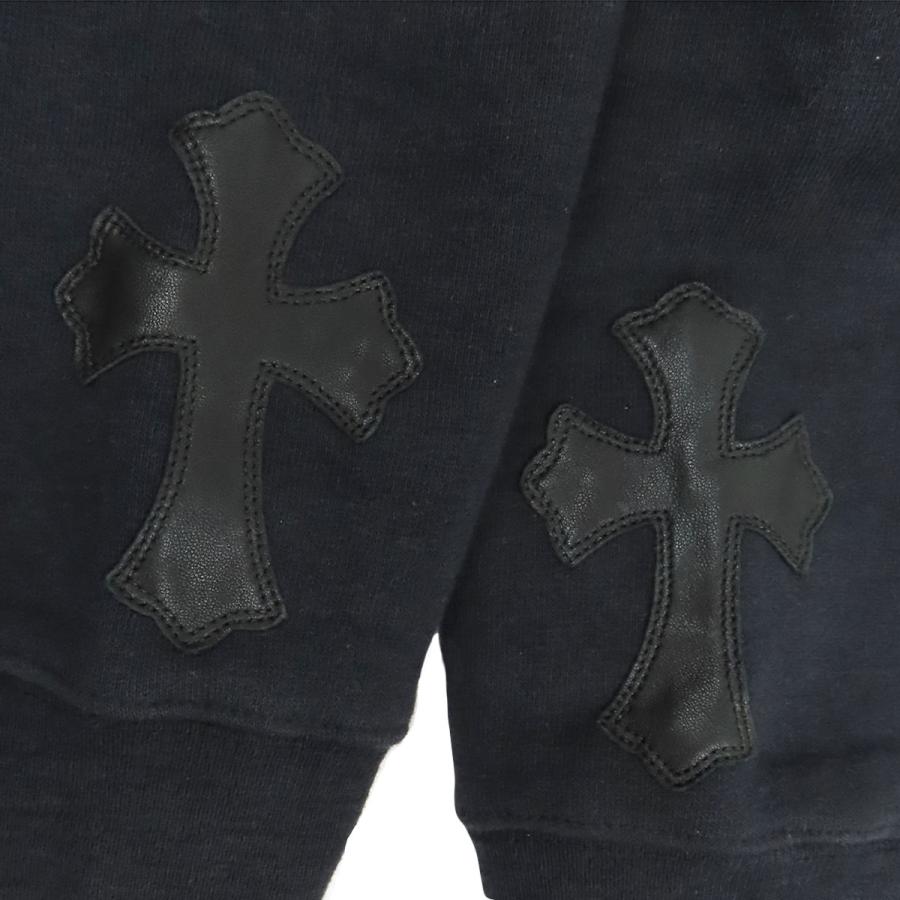 クロムハーツ 袖 クロスパッチ ジップアップ パーカー メンズ ブラック CHROME HEARTS 【中古】 【アパレル・小物】 クロムハーツ 袖 クロスパッチ ジップアップ パーカー メンズ ブラック