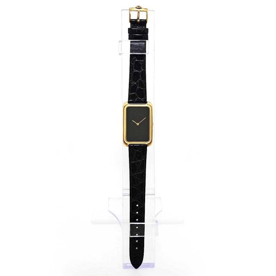 【中古】 正統派オバンギャルドの主張 ジャガールクルト レクタンギュラー オニキスダイヤル 9125.21 手巻き