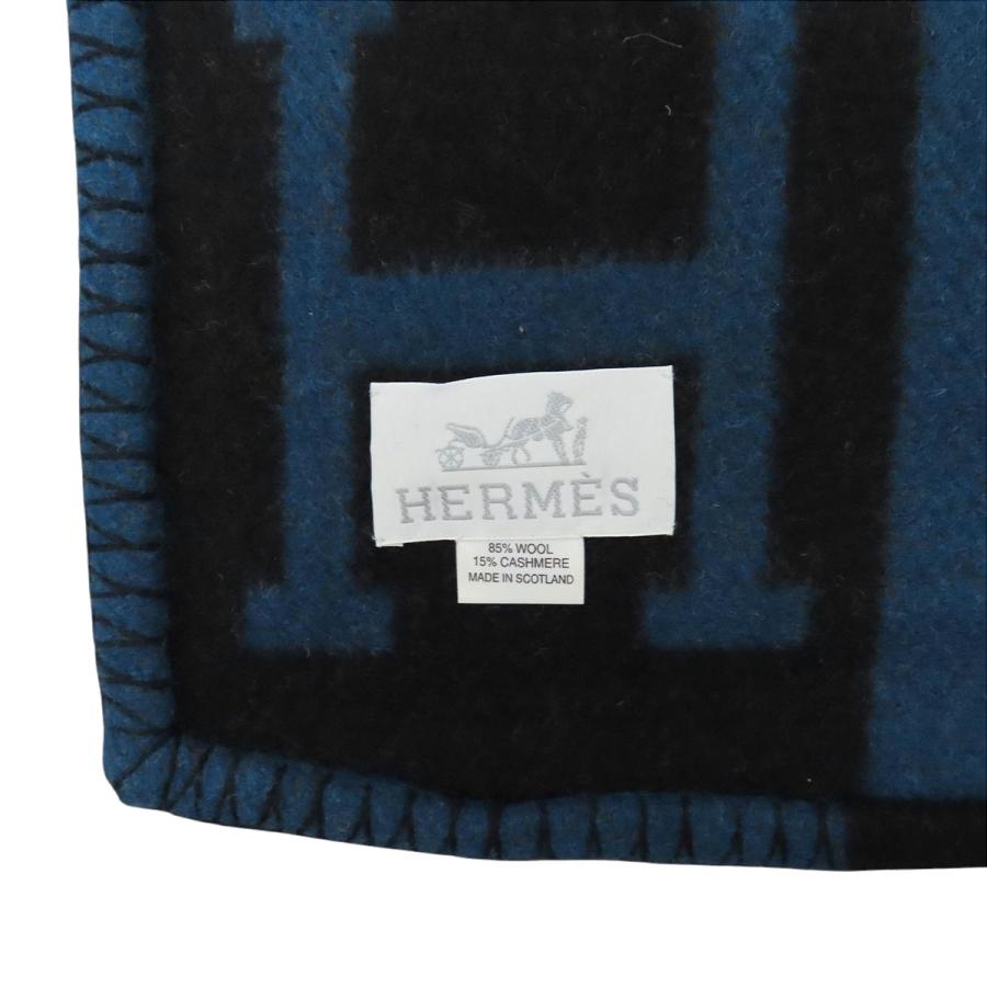 HERMES（エルメス） アヴァロン ブランケット ユニセックス ネイビー