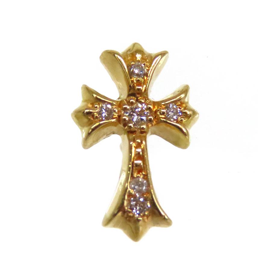 ★CKRGT　22K金メッキS925　チャクラ型クロス＊ストーン　刻印有り CHROME HEARTS クロムハーツ 22K ラージクロス withベイル チャーム