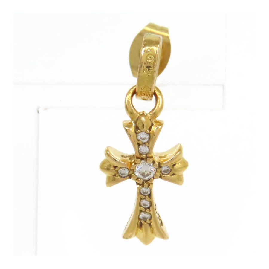 クロムハーツ ベイビーファット PAVE ダイヤ ピアス 22K 14K(ポスト