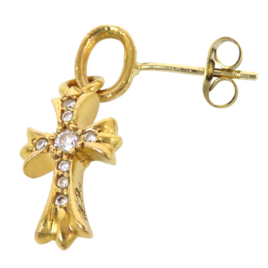 クロムハーツ ベイビーファット PAVE ダイヤ ピアス 22K 14K(ポスト