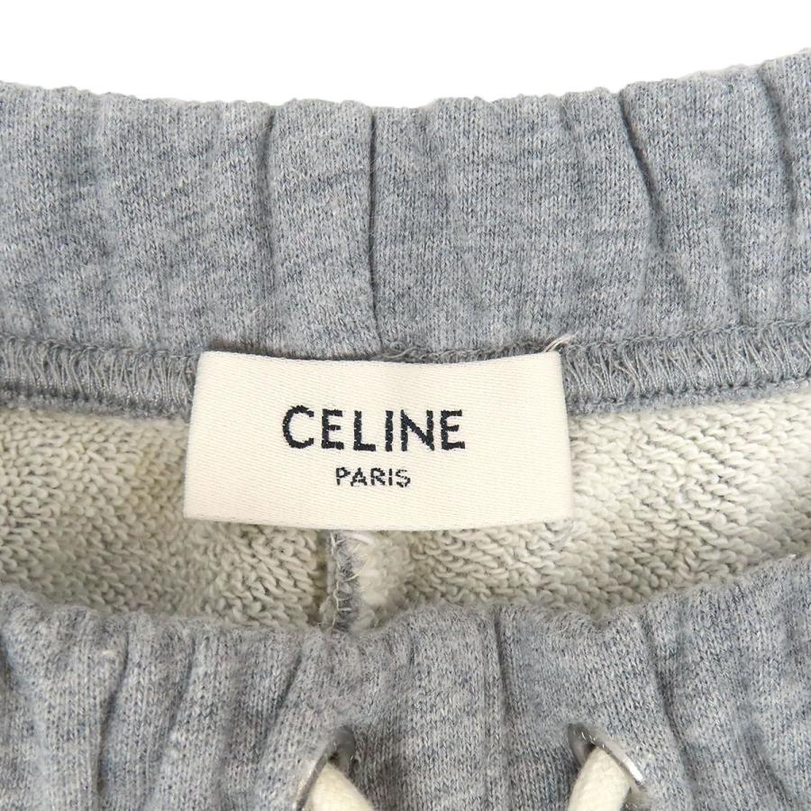 セリーヌ ロゴ 刺繍 ハーフパンツ レディース グレー CELINE 中古 【アパレル・小物】