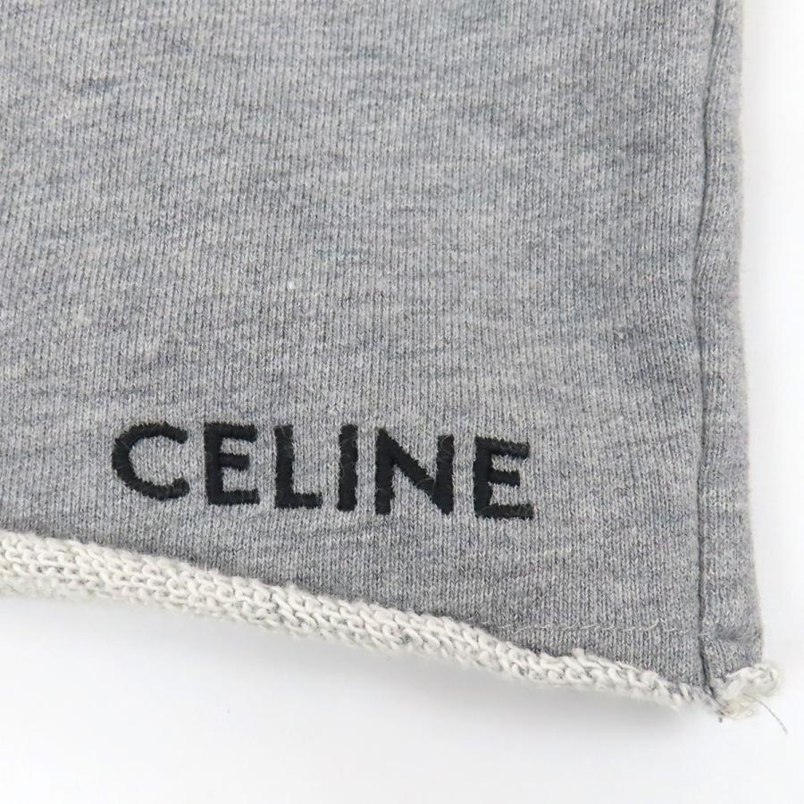 セリーヌ ロゴ 刺繍 ハーフパンツ レディース グレー CELINE 中古 【アパレル・小物】