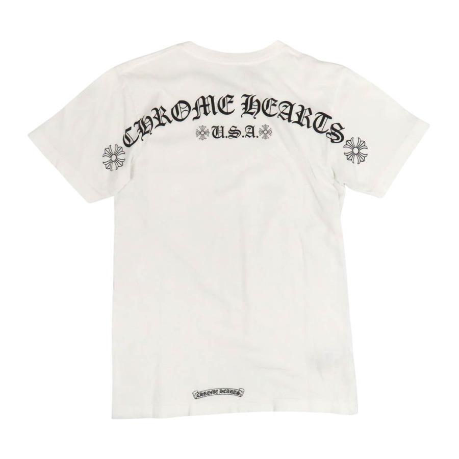 クロムハーツ バック アーチ ロゴ Tシャツ メンズ ホワイト CHROME