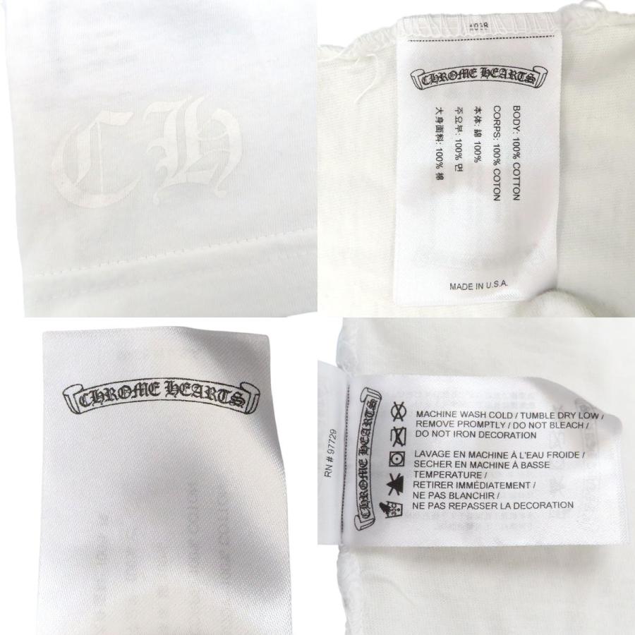 クロムハーツ バック アーチ ロゴ Tシャツ メンズ ホワイト CHROME