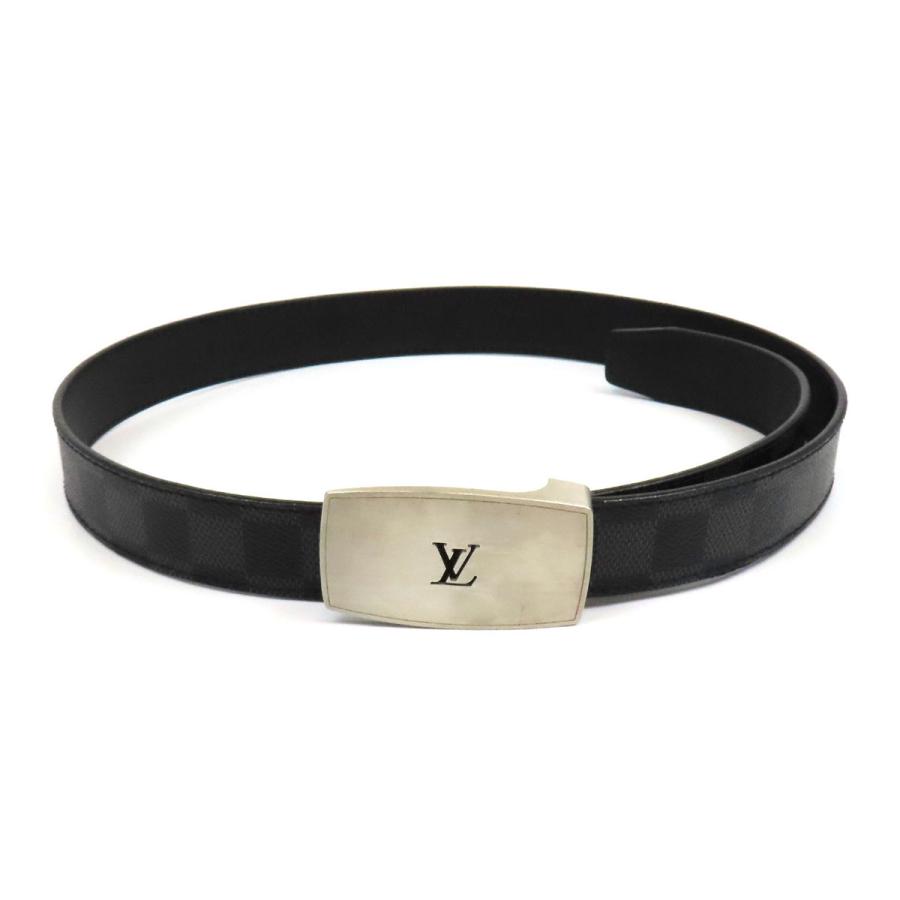 ルイヴィトン ダミエ グラフィット サンチュール LV CUT ベルト 85/34 ユニセックス ブラック グレー LOUIS VUITTON 【中古】 【アパレル・小物】 LOUIS VUITTON（ルイ・ヴィトン） ダミエ グラフィット サンチュール