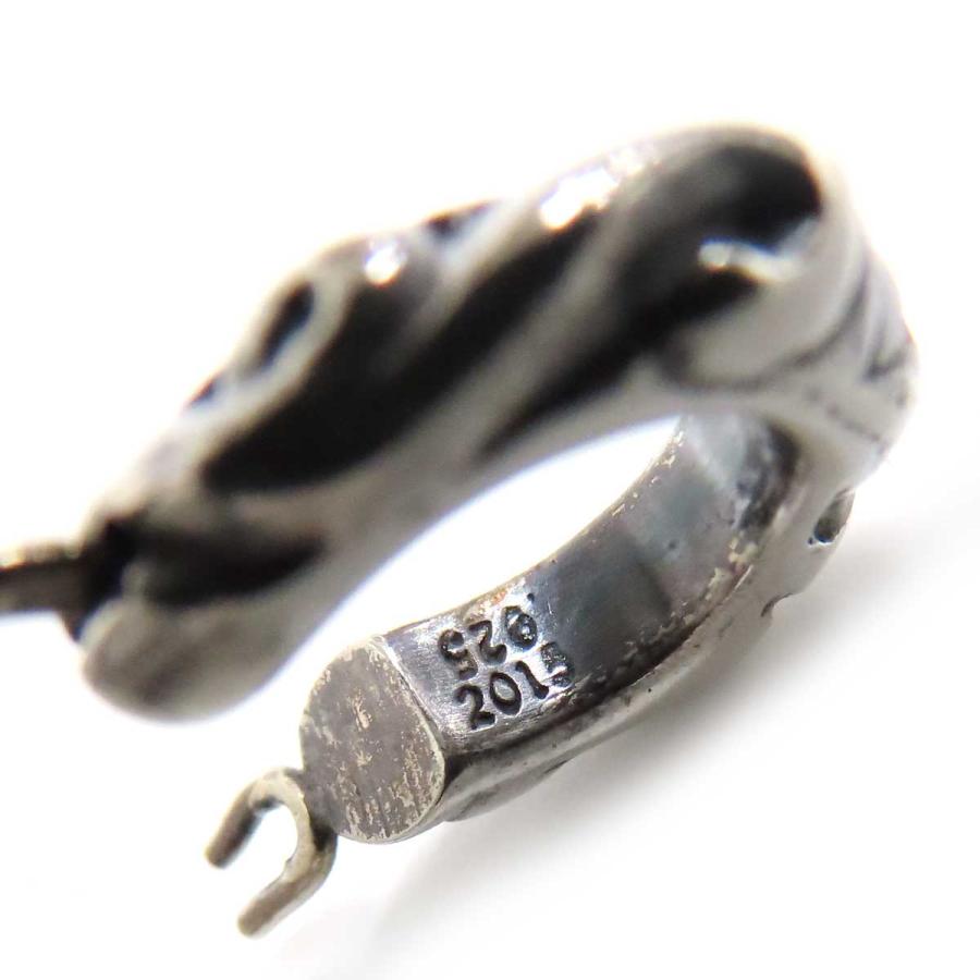 クロムハーツ タイニー スクロール フープ ピアス SV925 ユニセックス