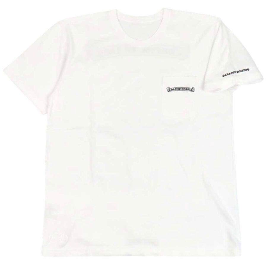 クロムハーツ スクロールラベル プリント Tシャツ メンズ ホワイト