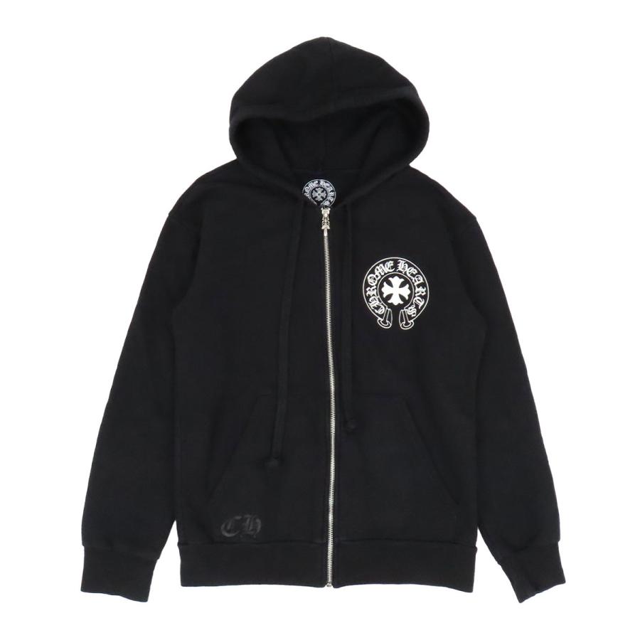 CHROME HEARTS クロムハーツホースシュー ビンテージ ダガージップ クロムハーツ ダガージップ ホースシュー パーカー メンズ ブラック