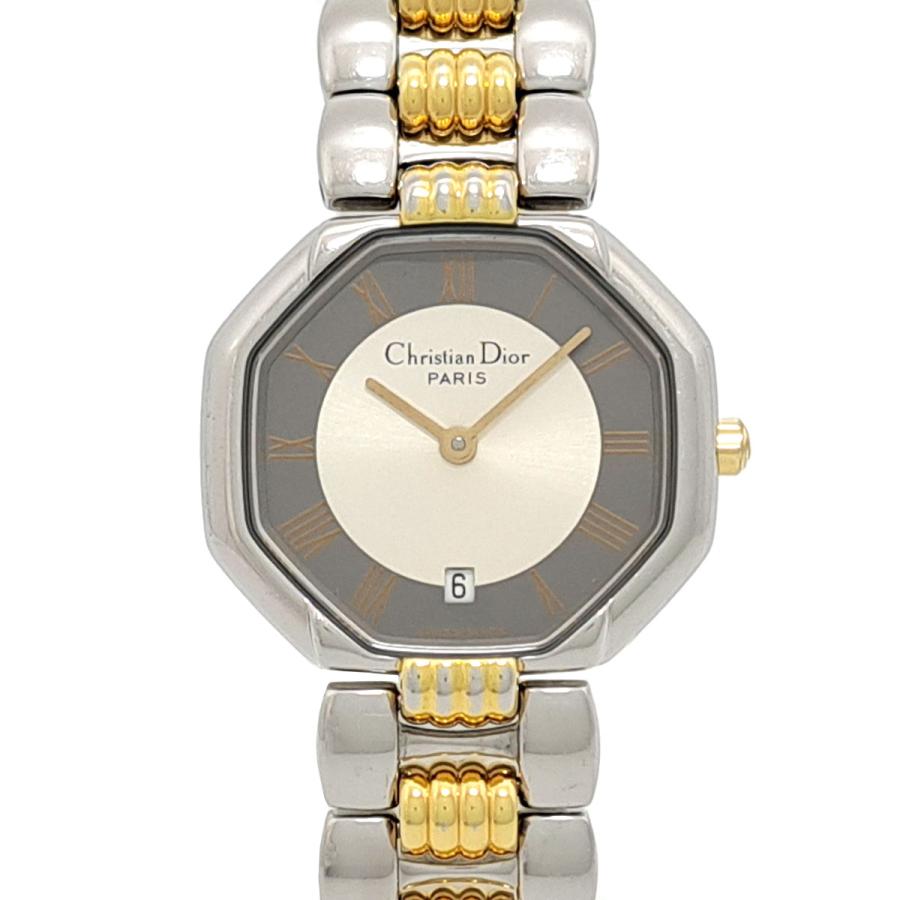 稼動 美品 Christian Dior D48-203-1 オクタゴン 時計 ディオール オクタゴン D48-203-1 クオーツ ステンレススティール