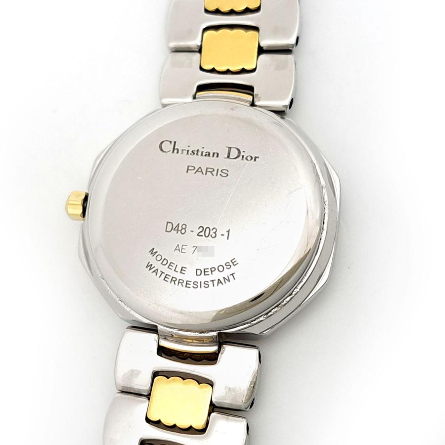 稼動 美品 Christian Dior D48-203-1 オクタゴン 時計 ディオール オクタゴン D48-203-1 クオーツ ステンレススティール