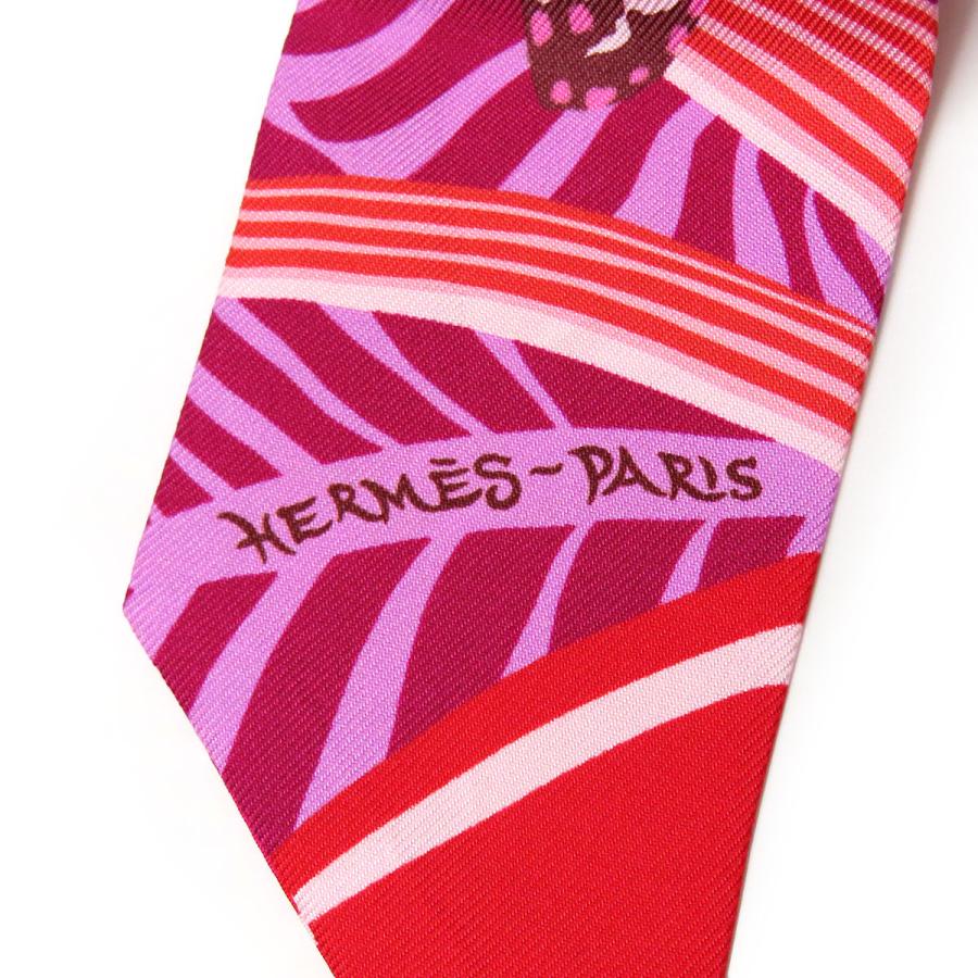 エルメス　HERMES ツイリー　ジャガーケツァール　ピンク エルメス ツイリー JAGUAR QUETZAL ジャガー ケツァール スカーフ ユニ