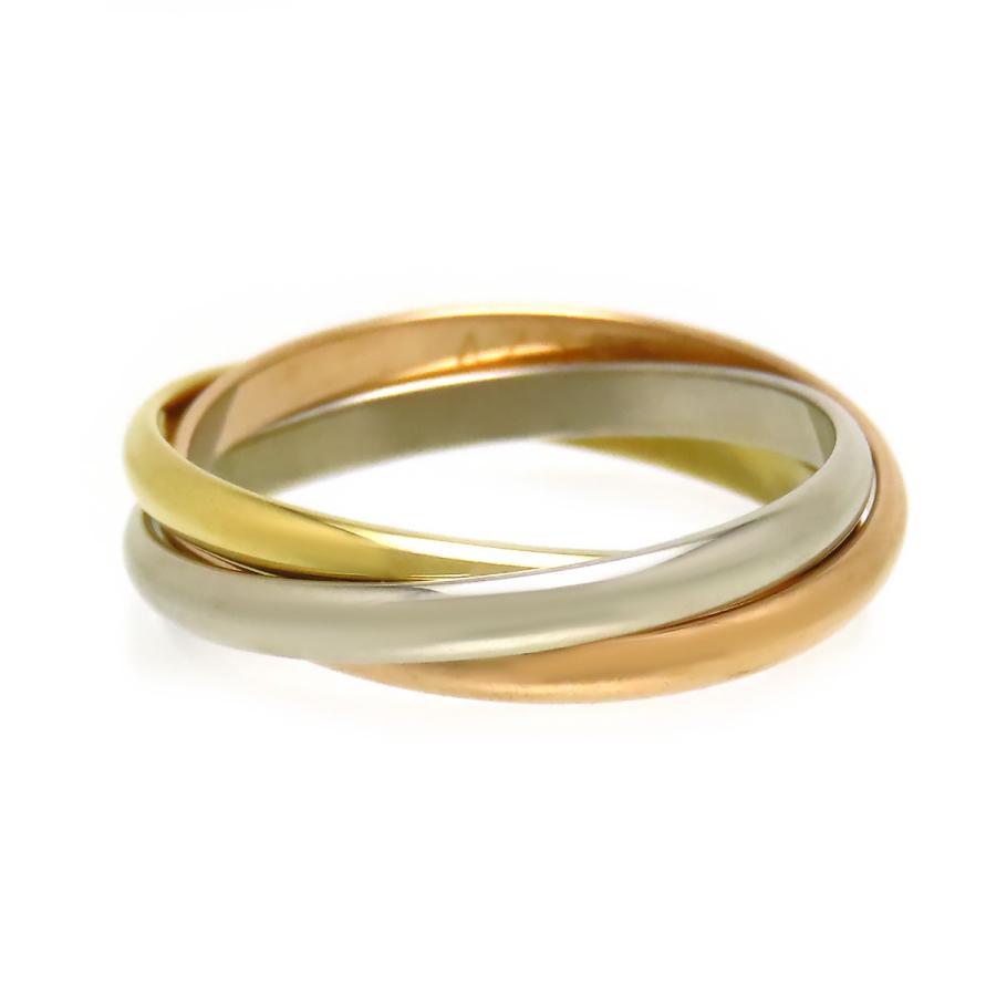 Cartier（カルティエ） トリニティ リング XS #49 750 (K18WG K18YG 
